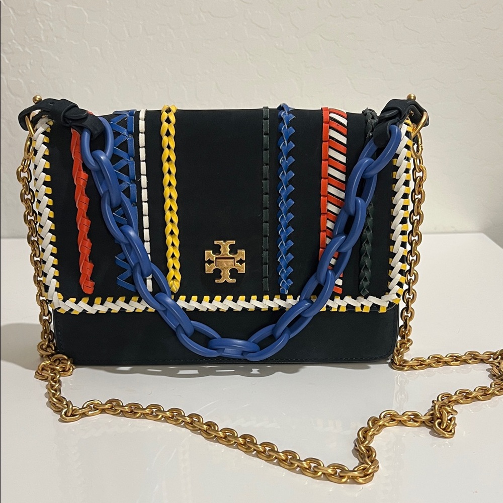 Tory Burch Kira Whipstich Crossbody- Navy